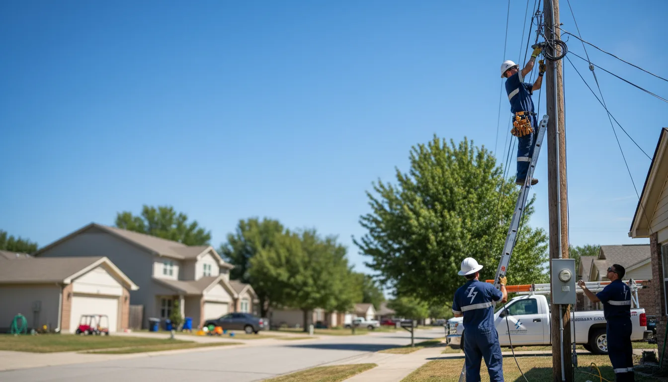 Residential electrician providing installation services in Leesburg, TX